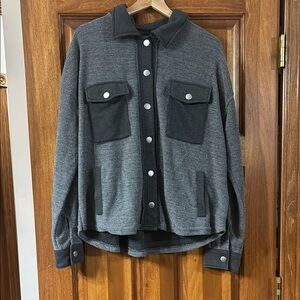 Stylish Gray Button-Up Jacket